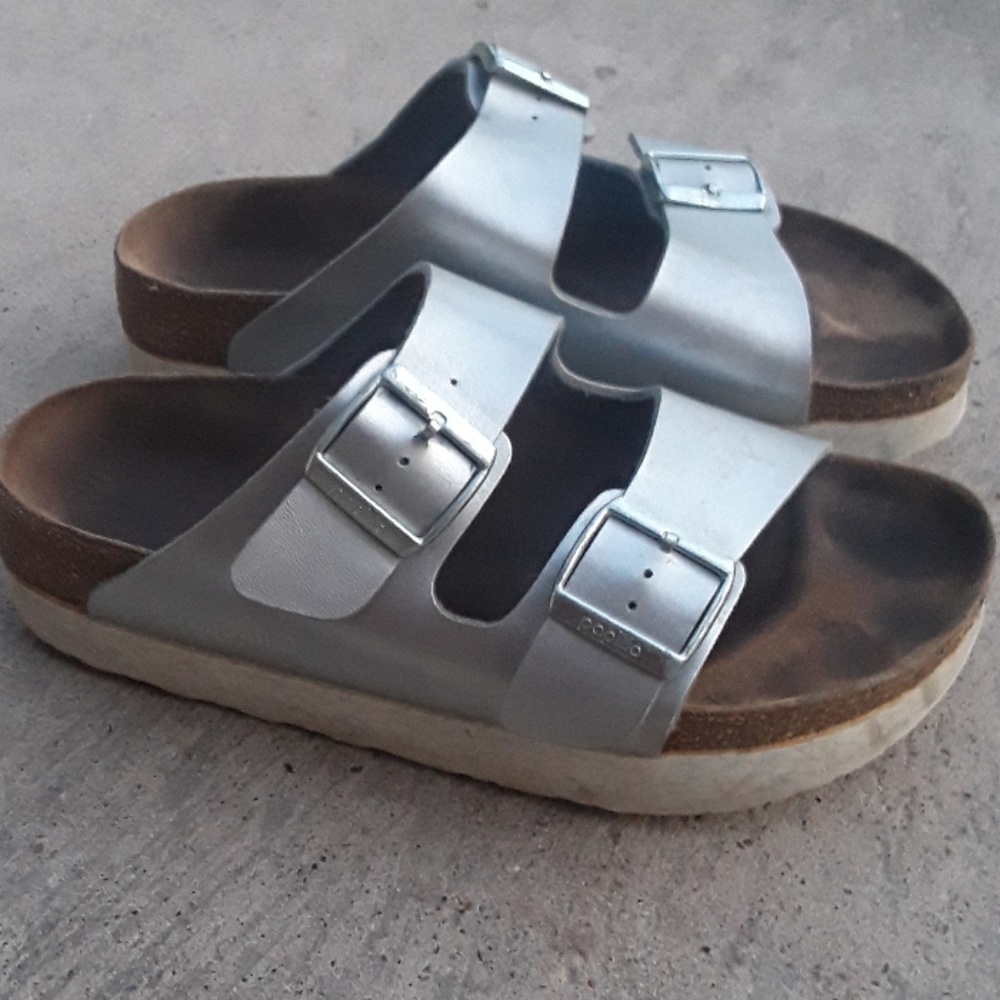 Papillio By Birkenstock silver sandals